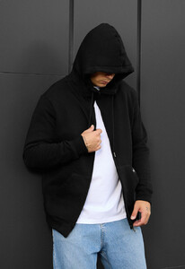 Фото - Повседневное черное худи Staff zip black fleece - Men box