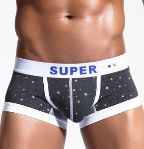 Фото - Сірі боксери з білою гумкою SuperBody - Men box
