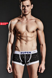 Фото - Сірі боксери з білою гумкою SuperBody - Men box