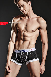 Фото - Сірі боксери з білою гумкою SuperBody - Men box