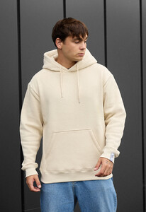 Фото - Однотонне утеплене худі Staff milk basic fleece - Men box