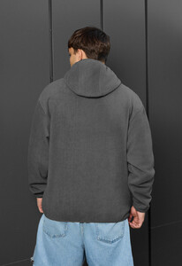 Фото - Флисовое худи для мужчин Staff gray zip fleece oversize - Men box