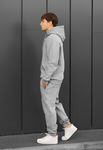 Фото - Мужской теплый костюм Staff say light gray logo fleece - Men box
