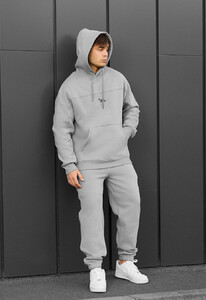 Фото - Мужской теплый костюм Staff say light gray logo fleece - Men box