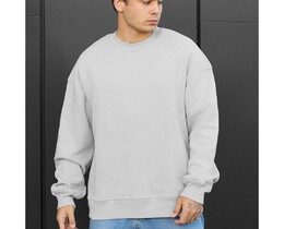 Фото - Зимний оверсайз свитшот Staff light gray oversize fleece - Men box
