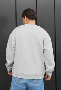 Фото - Зимний оверсайз свитшот Staff light gray oversize fleece - Men box