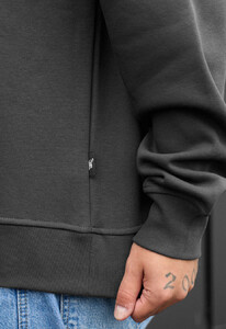 Фото - Однотонный теплый свитшот Staff dark gray2 oversize fleece - Men box