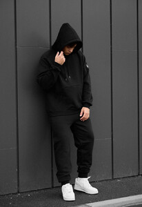 Фото - Зимний спортивный костюм Staff es black oversize fleece - Men box