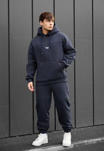 Фото - Мужской теплый костюм Staff say navy logo fleece - Men box