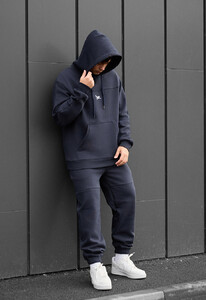 Фото - Мужской теплый костюм Staff say navy logo fleece - Men box