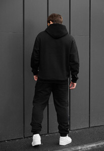 Фото - Теплый оверсайз костюм Staff cr black oversize fleece - Men box