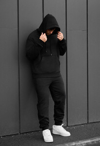Фото - Теплый оверсайз костюм Staff cr black oversize fleece - Men box