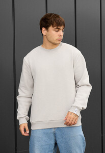 Фото - Теплий світшот Staff light gray basic fleece - Men box