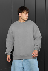 Фото - Теплый мужской свитшот Staff gray oversize fleece - Men box