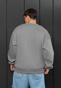 Фото - Теплый мужской свитшот Staff gray oversize fleece - Men box