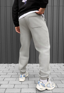 Фото - Зимние спортивные штаны Staff light gray fleece - Men box