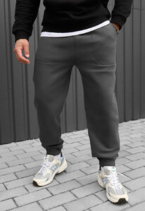 Фото - Зимові спортивні штани Staff gray fleece - Men box