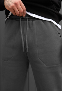 Фото - Зимові спортивні штани Staff gray fleece - Men box