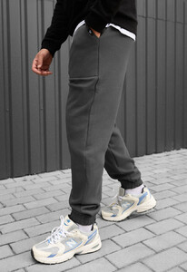 Фото - Зимові спортивні штани Staff gray fleece - Men box