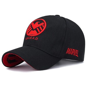 Фото - Бейсболка Narason черная с красным логотипом S.H.I.E.L.D - Men box