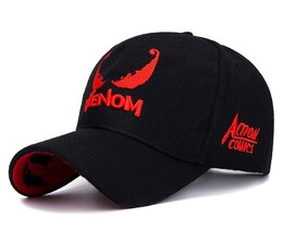 Фото - Кепка чорного кольору від Narason з червоним лого Venom - Men box