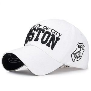 Фото - Мужская белая бейсболка Narason с логотипом Boston - Men box