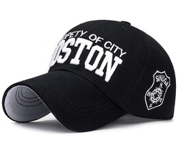 Фото - Всесезонна чорна кепка Narason з білим написом Boston - Men box