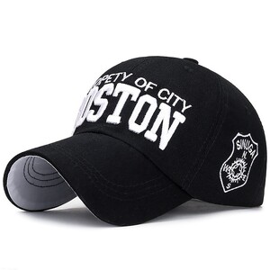 Фото - Всесезонная черная кепка Narason с белой надписью Boston - Men box
