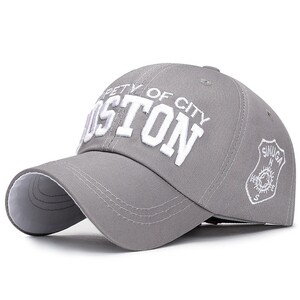 Фото - Серая бейсболка для мужчин Narason с вышивкой Boston - Men box
