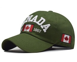 Фото - Мужская бейсболка от Narason зеленая с лого Canada - Men box