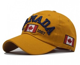 Фото - Бейсболка от бренда Narason коричневая с вышивкой Canada - Men box