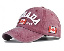 Фото - Бейсболка от бренда Narason розового цвета с лого Canada - Men box