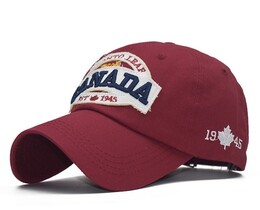 Фото - Всесезонна бордова кепка Narason з нашивкою Canada - Men box