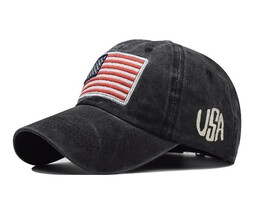 Фото - Чоловіча бейсболка Narason чорна з логотипом America - Men box