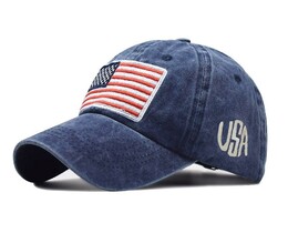 Фото - Всесезонна кепка Narason темно-синя з лого America - Men box