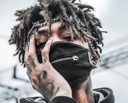 Фото - Многоразовая маска унисекс черного цвета с молнией - Men box