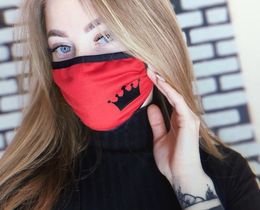 Фото - Женская маска защитная красного цвета с принтом "Корона" - Men box