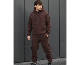 Фото - Спортивный оверсайз костюм Staff cr brown oversize fleece - Men box