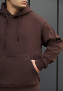 Фото - Спортивний оверсайз костюм Staff cr brown oversize fleece - Men box