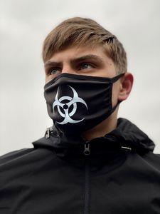 Фото - Маска з великим символом "Біологічна загроза" чорна - Men box
