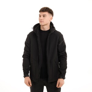 Фото - Чоловіча базова куртка Pobedov Vector в чорному кольорі - Men box