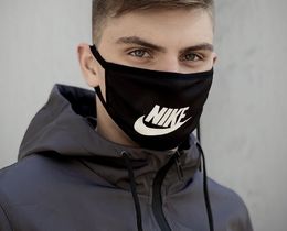 Фото - Маска мужская с качественным белым принтом. Цвет: черный - Men box