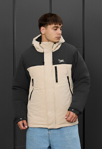 Фото - Молодіжна зимова куртка Staff ruxo milk & dark gray - Men box