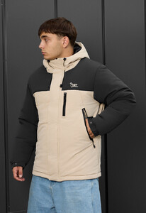 Фото - Молодіжна зимова куртка Staff ruxo milk & dark gray - Men box