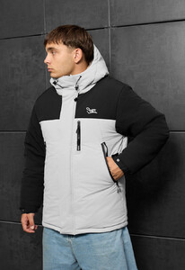 Фото - Молодіжна зимова куртка Staff ruxo black & light gray - Men box