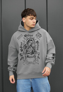 Фото - Молодежное утепленное худи Staff belief oversize fleece - Men box