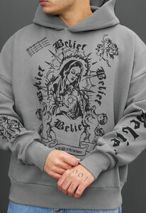 Фото - Молодежное утепленное худи Staff belief oversize fleece - Men box