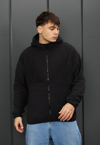 Фото - Теплое оверсайз худи Staff black zip fleece oversize - Men box