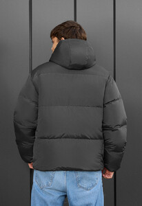 Фото - Однотонна зимова куртка Staff ki gray - Men box