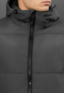 Фото - Однотонна зимова куртка Staff ki gray - Men box